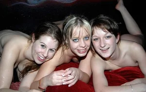 3 UK sluts take on all cocks during an evening of group sex fucking